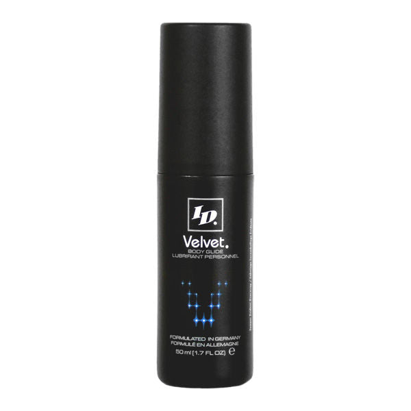 Frasco de ID VELVET Lubrificante Pessoal Silicone Premium 50 ML, ideal para prazer suave e duradouro
