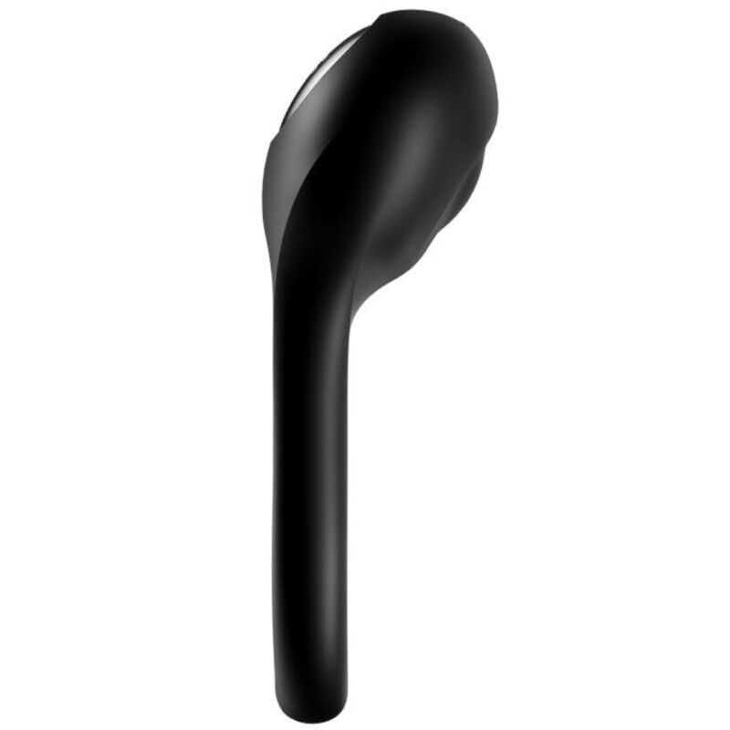 Satisfyer Vibrador Majestic Duo Ring Preto para estimulação dupla do pénis e testículos com 12 funções de vibração.