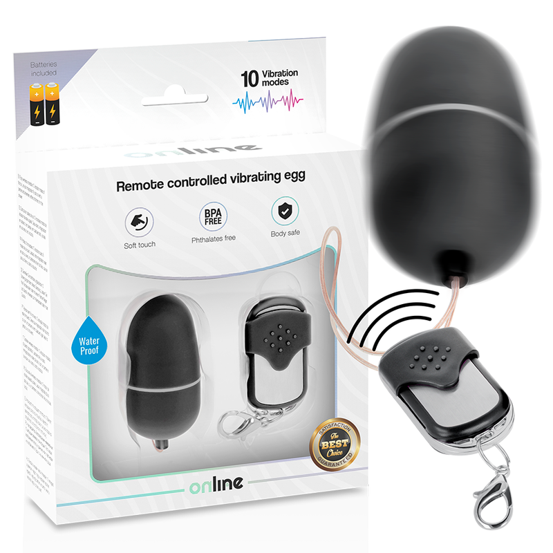Ovo Vibrante com Controle Remoto M Preto