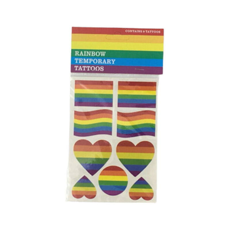 Tatuagens Temporárias de Bandeira LGBT Arco-Íris – Coleção Pride