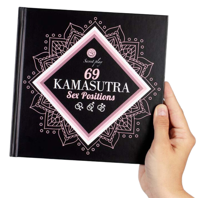 Capa do livro SECRETPLAY Livro de Posições Sexuais Kamasutra Multi-idiomas, mostrando ilustrações de posições e títulos.