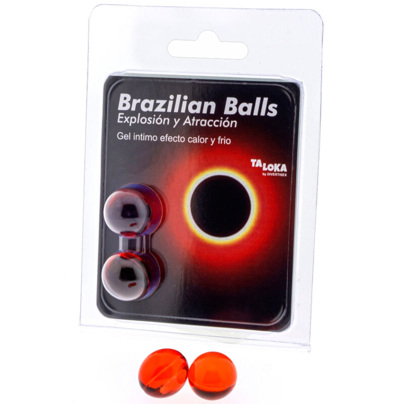 TALOKA 2 Bolas Brasileiras Gel com Efeito Quente e Frio para massagens sensuais.