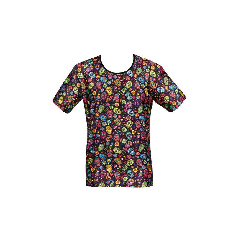 Camiseta masculina Anais Men Mexico S com ajuste perfeito ao corpo, exibindo o tecido elástico.