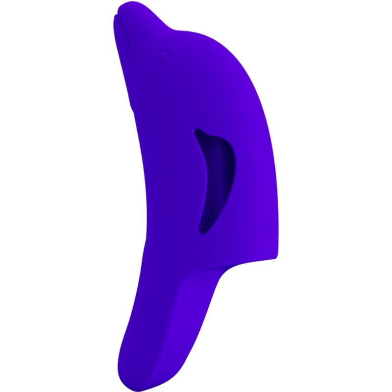 Vibrador de dedo PRETTY LOVE Delphini azul escuro de silicone