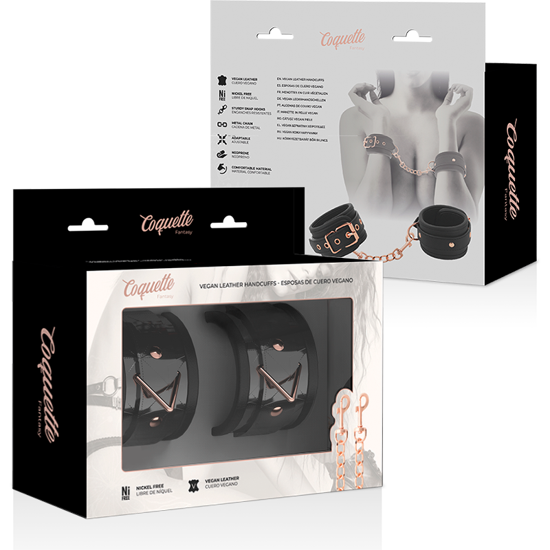 COQUETTE CHIC DESIRE Algemas de Couro Vegano com Forro de Neoprene