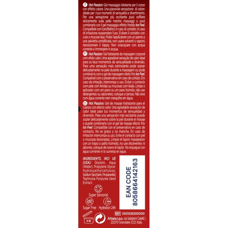 Embalagem do CONTROL Gel Lubrificante 3 em 1 Quente 200ml, destacando suas funções e efeito térmico.