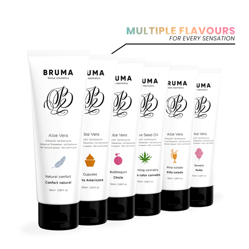 BRUMA Gel Deslizante Aloe Vera Sabor Doces 100ml para lubrificação íntima