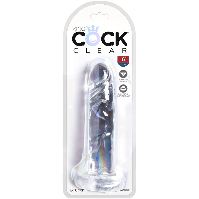 Dildo Realístico Pênis Clear 15.5 cm Transparente