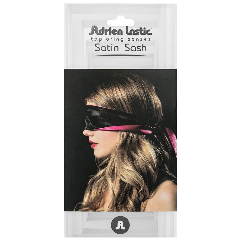 Adrien Lastic Fita de Cetim Reversível Rosa e Preta para Bondage e Jogos Eróticos