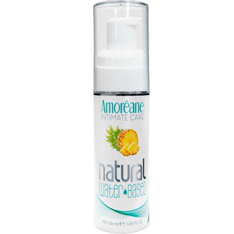 Detalhe do Lubrificante Íntimo Amoreane à Base de Água Sabor Abacaxi 50ml