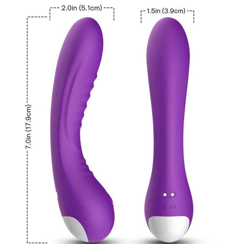 Vibrador Armony Legend Silicone Roxo, flexível para estimulação do Ponto G e clitóris