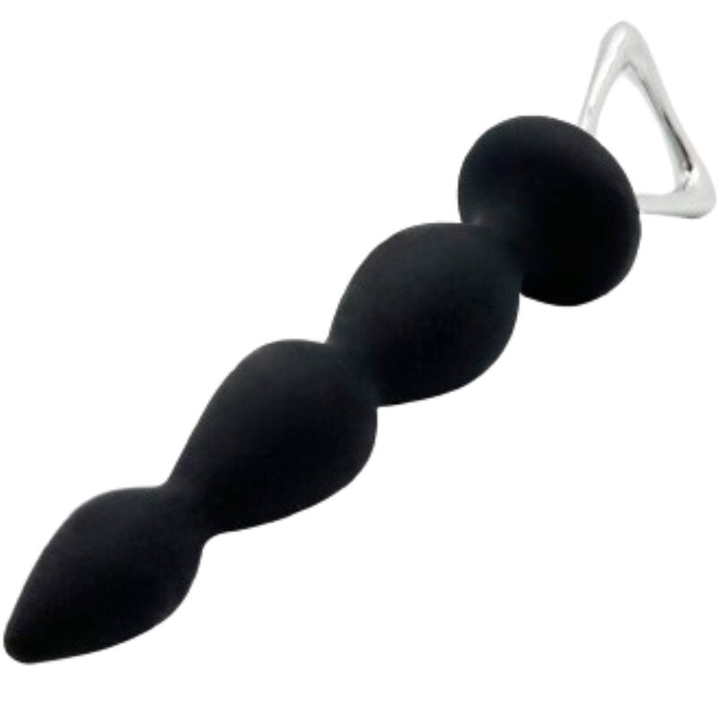 Adrien Lastic Estimulador Anal de Silicone Ergonómico Arrow Preto, mostrando o seu design curvo e material suave.
