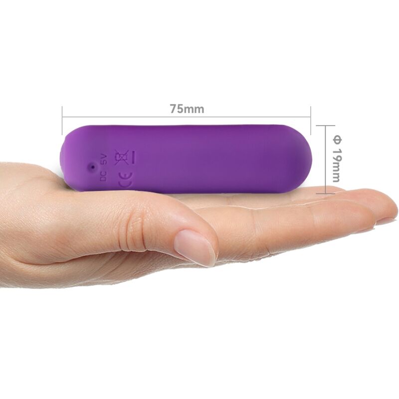 Close-up do Vibrador Bullet ARMONY Splash Joie com Controlo Remoto, em silicone roxo.