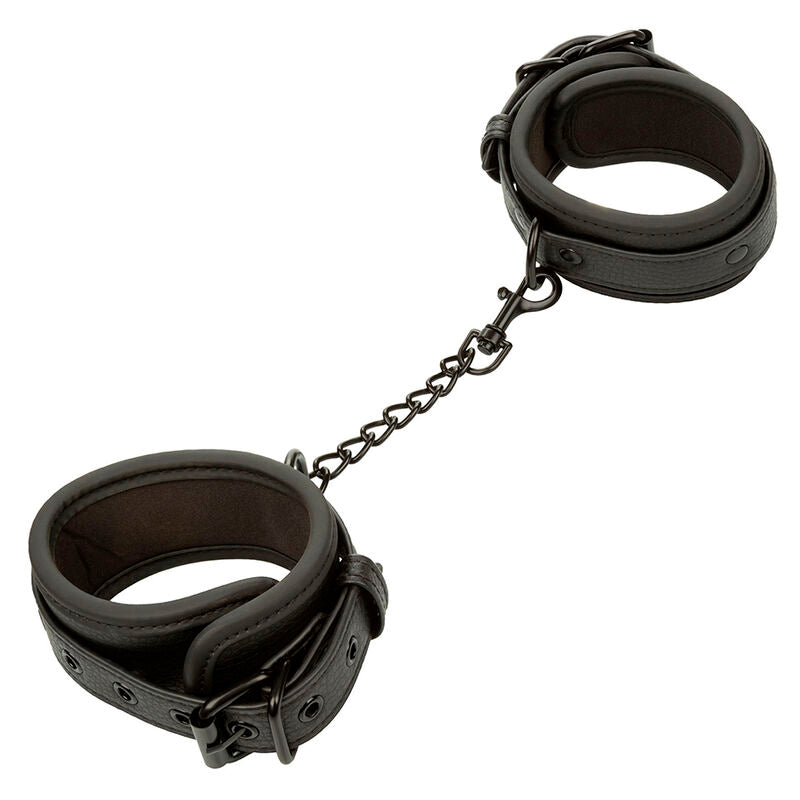 Punhos de Tornozelo Nocturnal em Couro Ajustável Preto