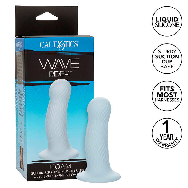 Plug Anal Wave Rider de Silicone com Textura Ondulada e Ventosa