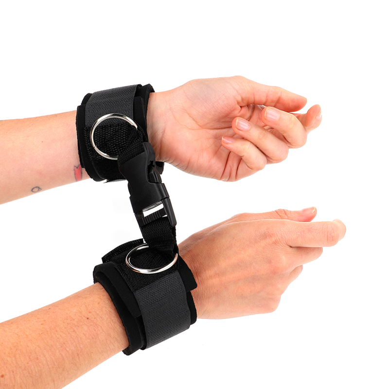 Retenções de Pulso Neoprene Hook&Loop Preto Ajustáveis 22-34 CM