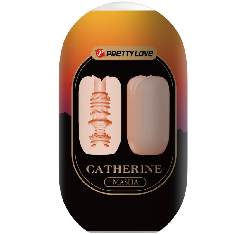 Close-up of the PRETTY LOVE Masturbador Masculino Masha, showing its egg shape and texture.