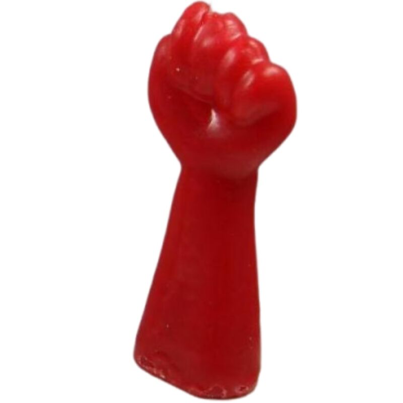 Vela para Despedida de Solteiro em Formato de Punho Vermelho