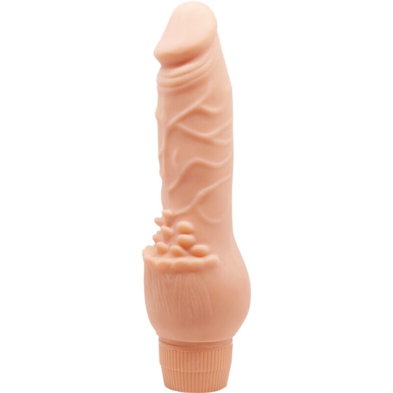 Vibrador Realista BAILE Barbara de 19,5cm cor de carne, com textura detalhada e função de vibração.