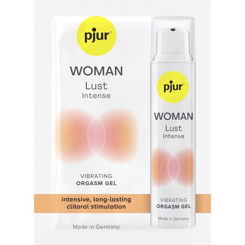 Embalagem do PJUR Gel Vibratório Woman Lust Intenso para Orgasmo 1,5 ml