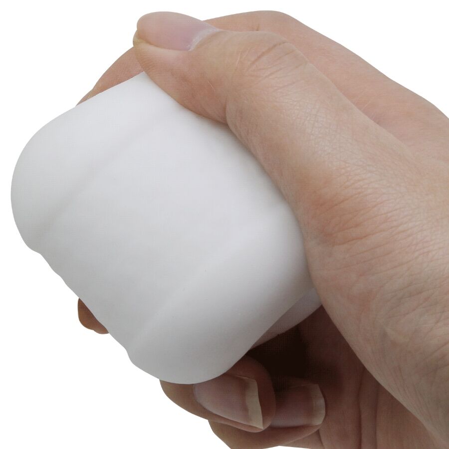 Masturbador masculino PRETTY LOVE Crystal Branco com detalhe da textura interna e dupla entrada