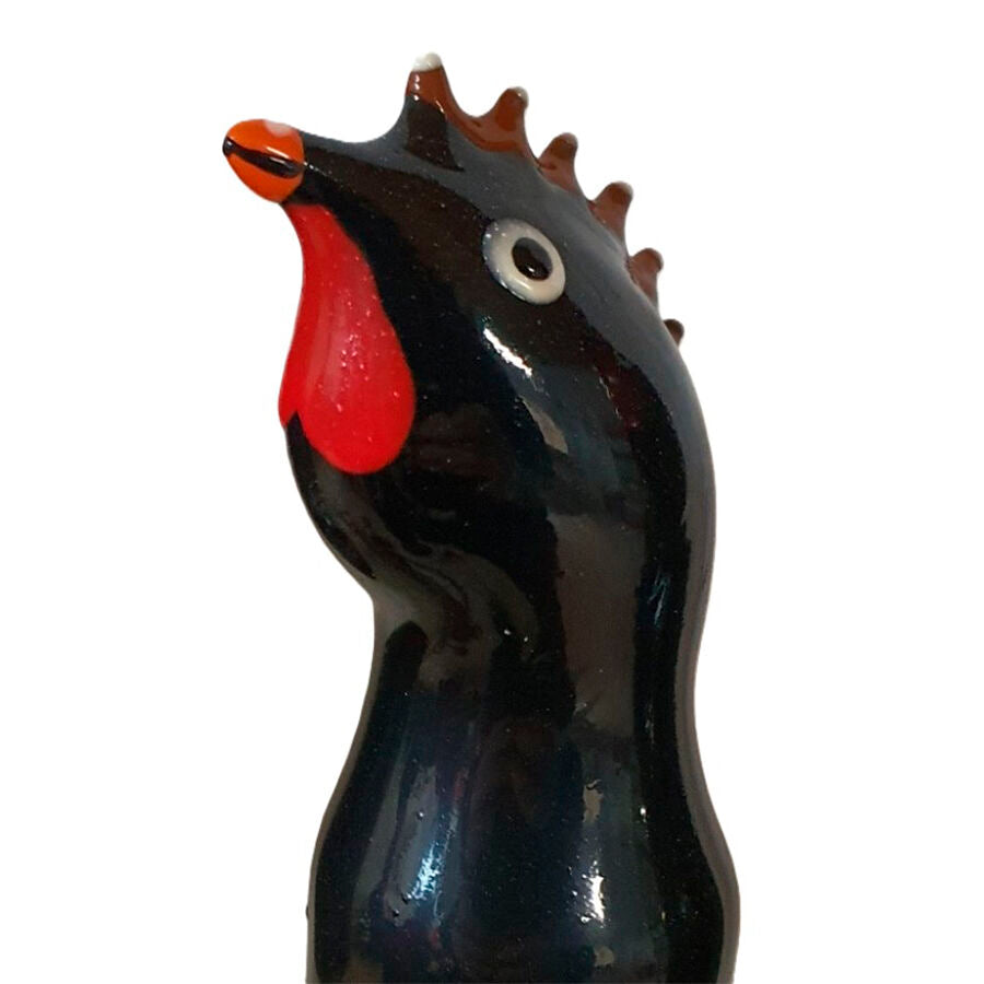 Preservativo de Arte Pintado à Mão - Galo Preto