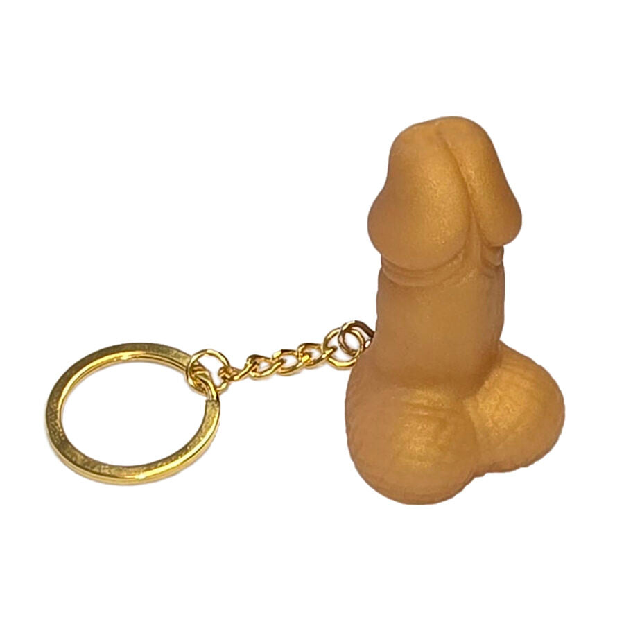 Chaveiro Apito em Formato de Pênis Dourado