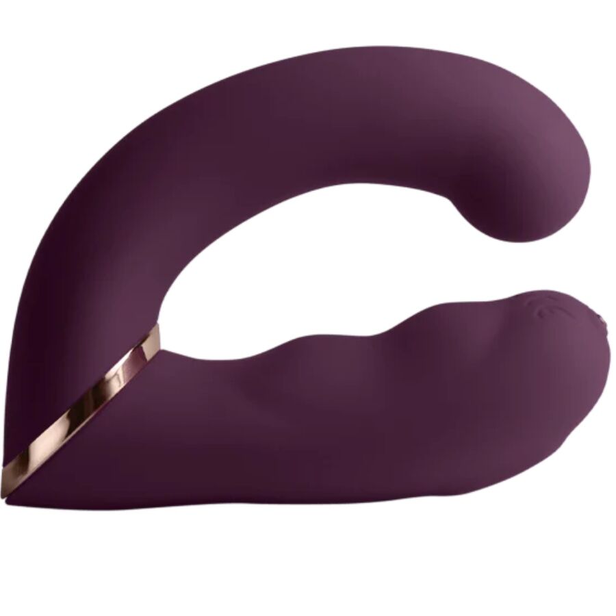 ROCKS-OFF Vibrador Duplo Gemini, estimulador de clitóris e ponto G roxo