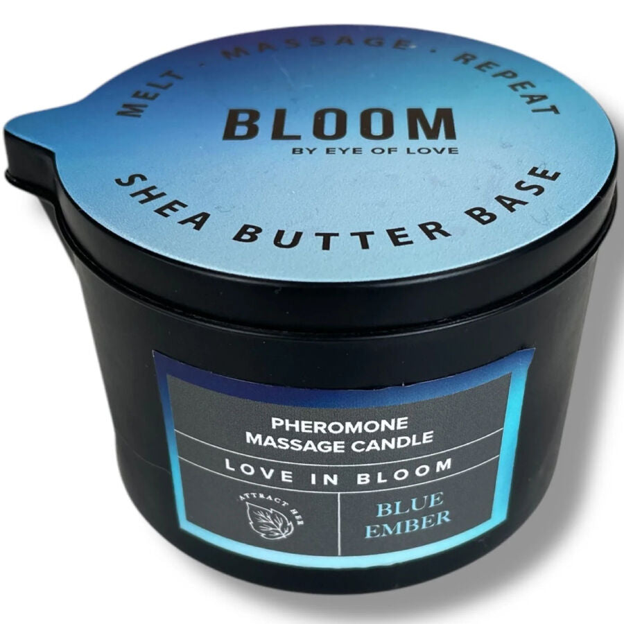 Vela de Massagem com Feromônio Bloom Blue Ember 150 ml