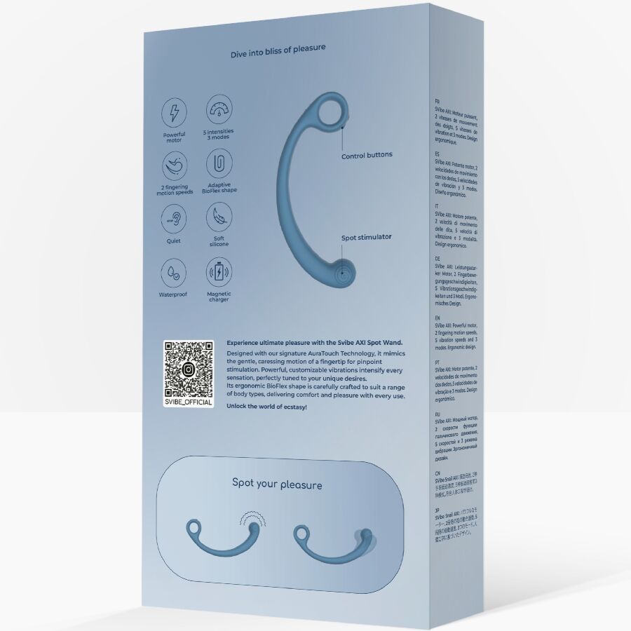 SNAIL VIBE - AXI VIBRADOR DE MASSAGEM AZUL