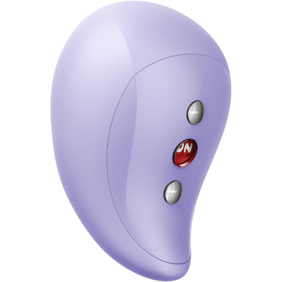 Vibrador FUN FACTORY Essence Air Pulse Roxo, detalhe da ponta de estimulação sem contato.