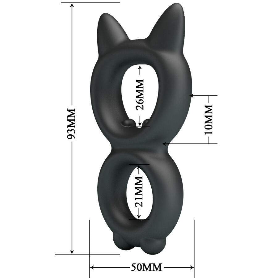 Anel Peniano Duplo de Silicone Toran Modelo 20