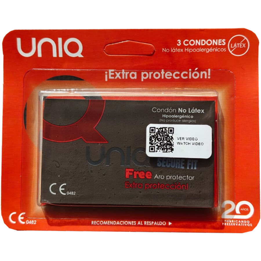 Preservativos Sem Látex Secure Fit 3 Unidades