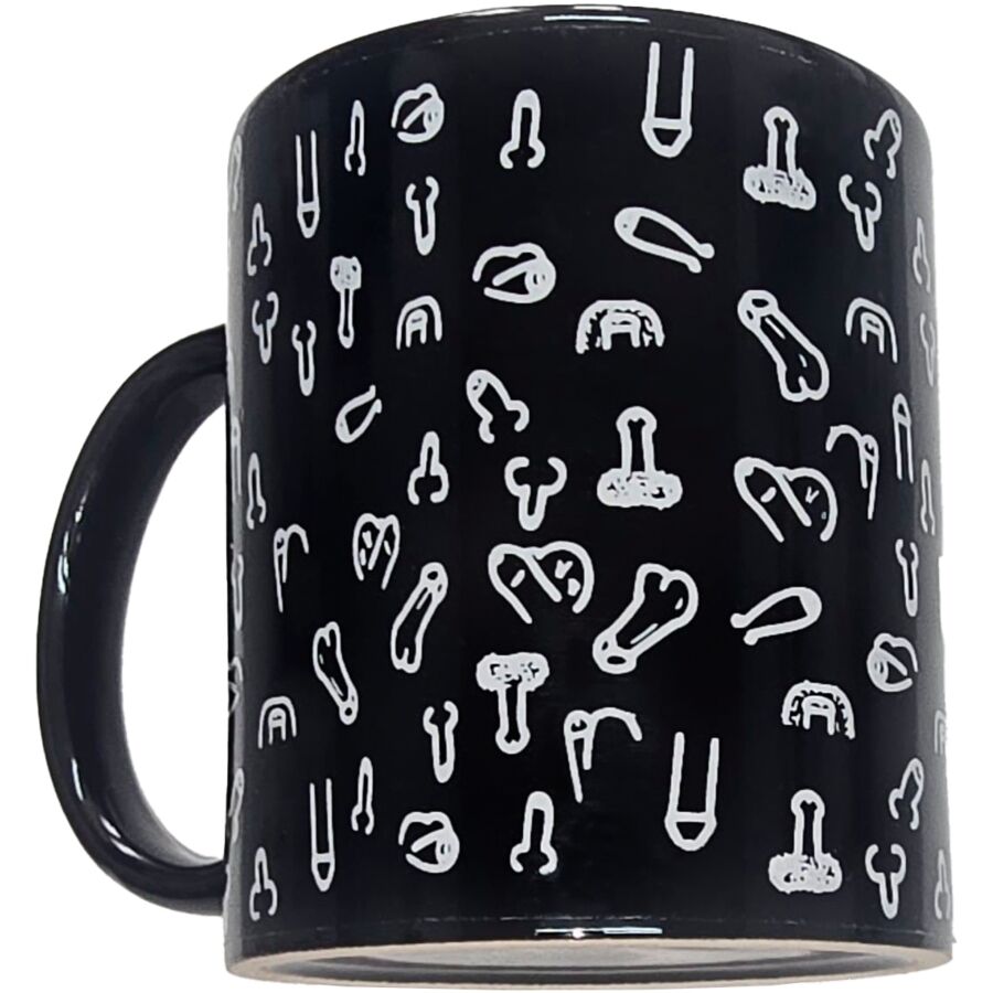 Caneca Pênis Preta 370ml