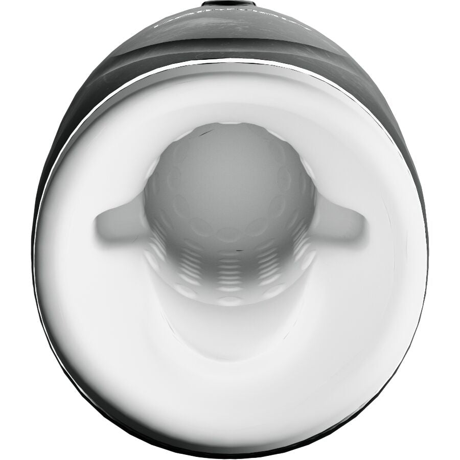 Close-up do masturbador masculino multifuncional BATHMATE Edge Pro, mostrando sua textura e design ergonómico.