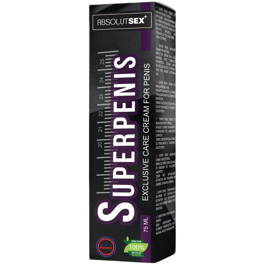 RUF Creme Pénis Superpenis 75 ML, para cuidado íntimo masculino.