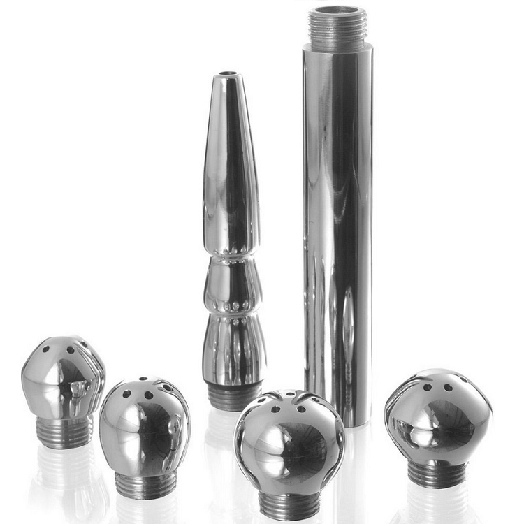Conjunto de limpeza íntima METAL HARD 5UNS com 4 pontas para higiene vaginal e anal.