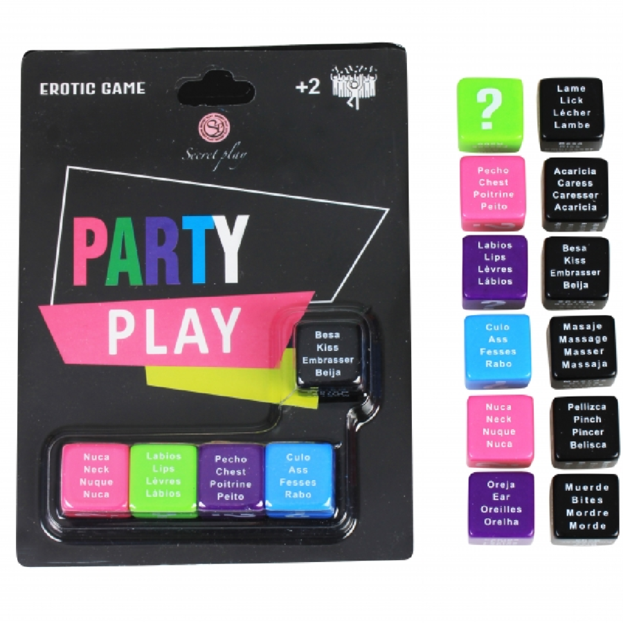 SECRETPLAY Jogo Erótico Party Play 5 Dados para diversão em grupo