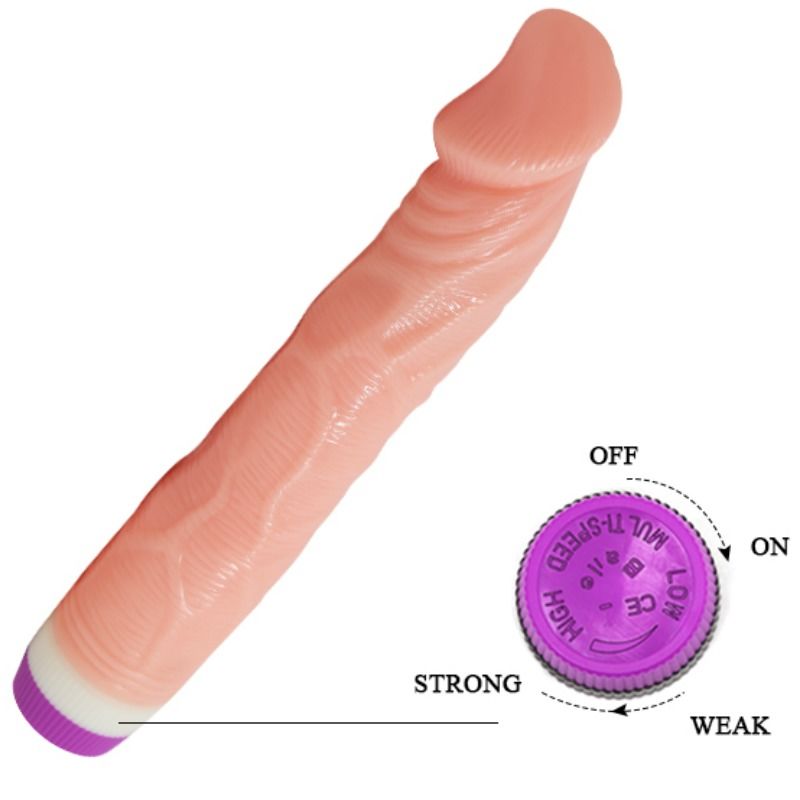 Vibrador realista BAILE de 22 cm com textura natural e função multivelocidade