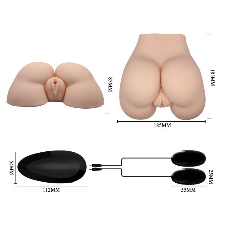 Masturbador Realista com Vagina, Ânus e Vibração Ajustável