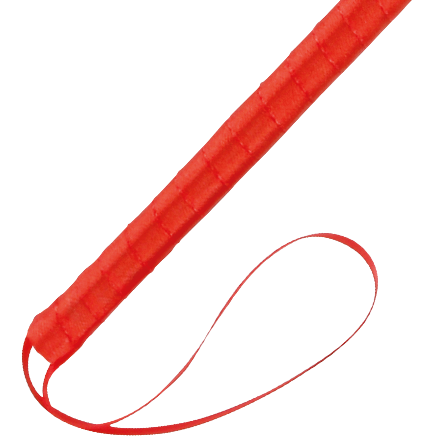 Close-up of the Darkness Estimulador de Penas Vermelho 24cm, highlighting its soft feathers and ergonomic handle.