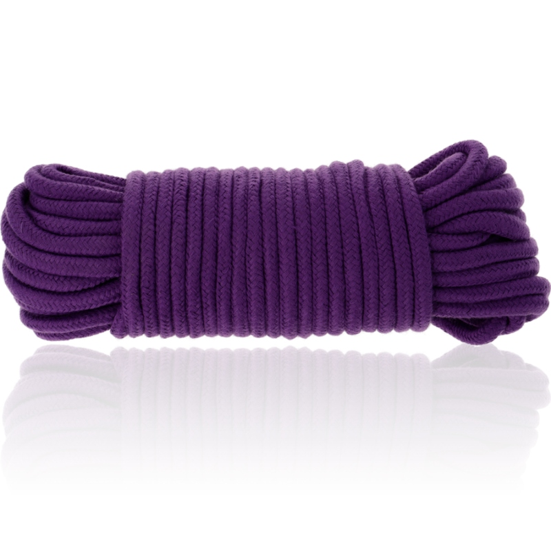 Corda de bondage Darkness de algodão lilás 20 metros para jogos BDSM