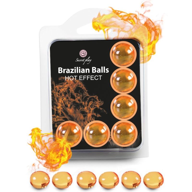 Conjunto 6 Bolas Brasileiras SECRETPLAY com efeito de calor, para prazer aquecido.