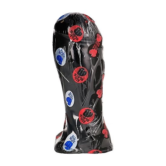 Dildo ALL BLACK Longo 22 cm com Testículos, ideal para penetração profunda e prazer intenso.