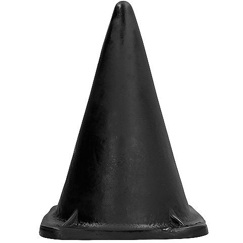 Imagem do ALL BLACK Plugue Anal Triangular XXL 30 CM, destacando o seu design e tamanho.