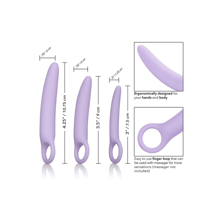 Dilatadores Vaginais de Silicone Alena - Conjunto de 3