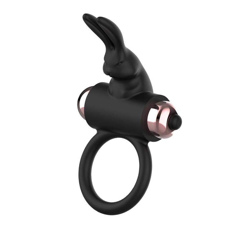 Anel vibratório COQUETTE CHIC DESIRE em preto e ouro para casais
