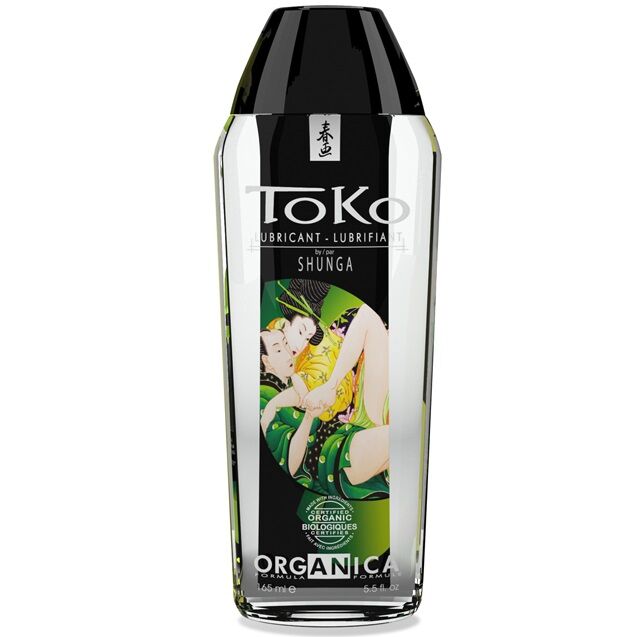 Embalagem do SHUNGA Lubrificante Natural Orgânico TOKO 165ml, detalhando o produto.