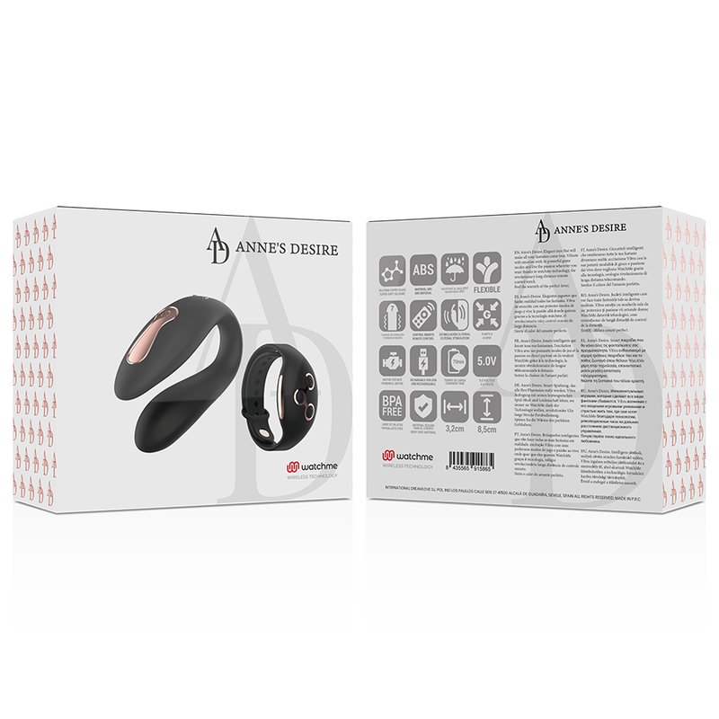 Vibrador para casais ANNE'S DESIRE Dual Pleasure com tecnologia WATCHME