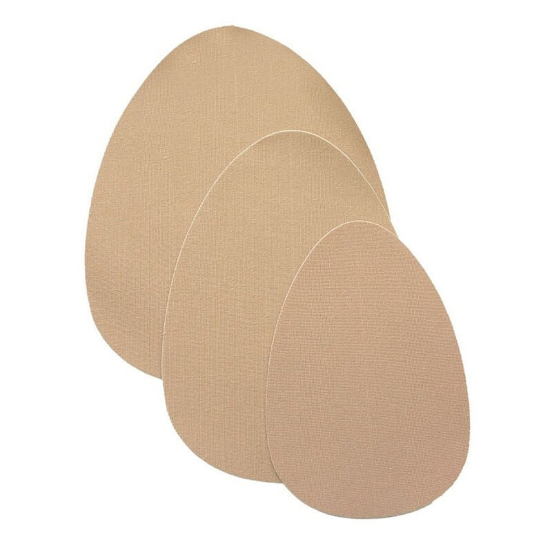 Almofadas de Aprimoramento de Seios Bye-Bra em cetim bege, conjunto de 3 pares.